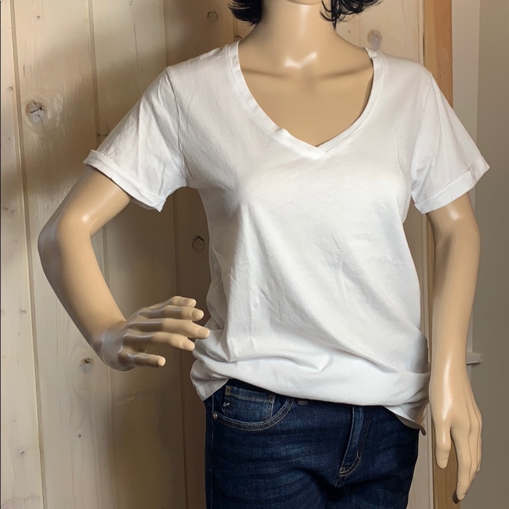 LAmade Rolled Sleeve Staple Tee - White